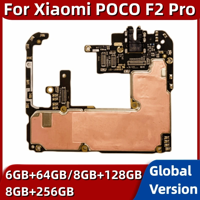 Original Motherboard for POCO F2 Pro, Mainboard for Redmi K30 Pro, Unlocked, Global Rom