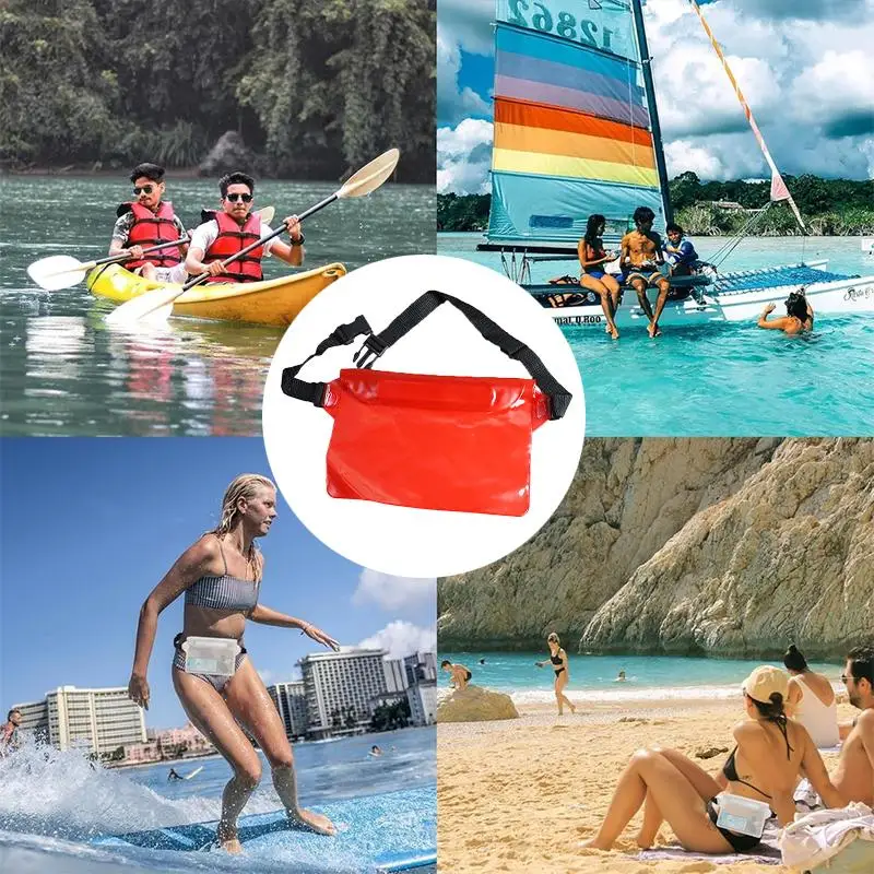 New Sport Swimming Rafting Beach Waterproof Waist Bag Pack Pocket Three-layer Sealed Bag