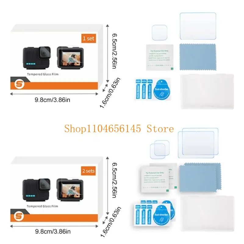 5asd Protective Tempered Glass Film Screen Protector For Sports Camera Clear and Scratches Resistant