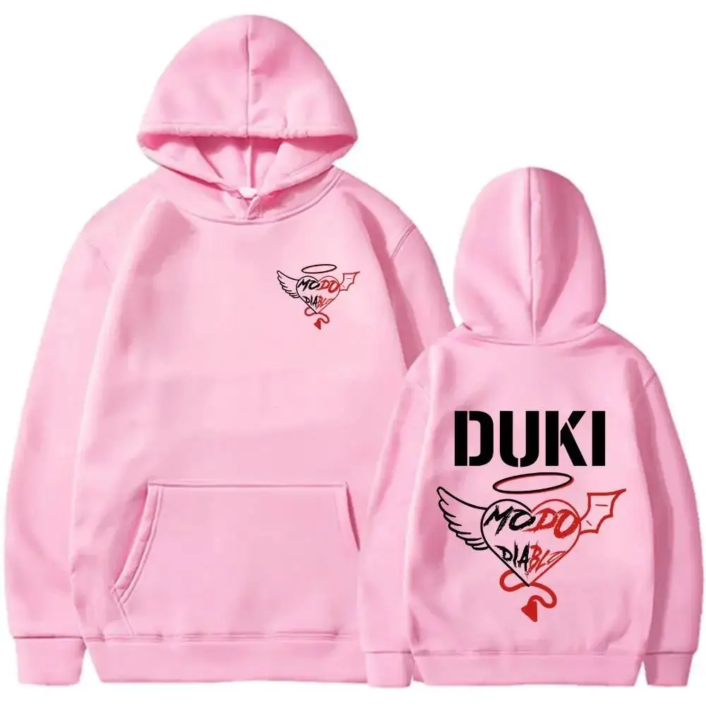 Duki Men Oversized Hoodie Hip-hop Rock Band Singer Street Casual Outdoor Fashion Couple Autumn Winter Long-sleeve Top Sweatshirt