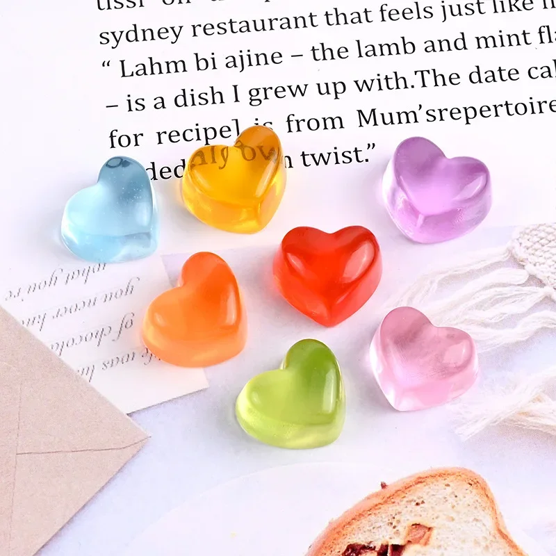 20 Pcs Resin Love Simulation Soft Candy Mobile Phone Shell Decorate DIY Jewelry Accessories Crystal Mud Slime Filling