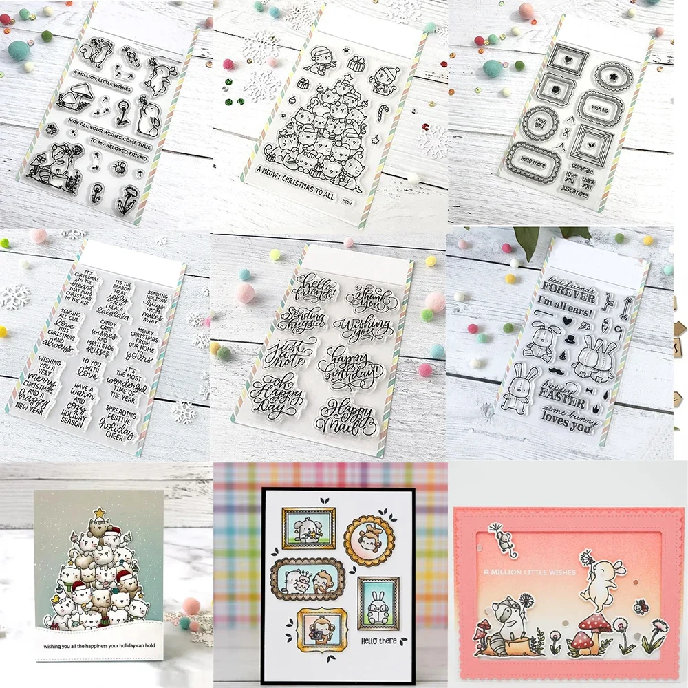 Osterhase Löwenzahn/Paolas Wünsche Klare Stempel Kleine Agenda Gemischte Feiertagsgrüße Stempel für DIY Scrapbooking Basteln