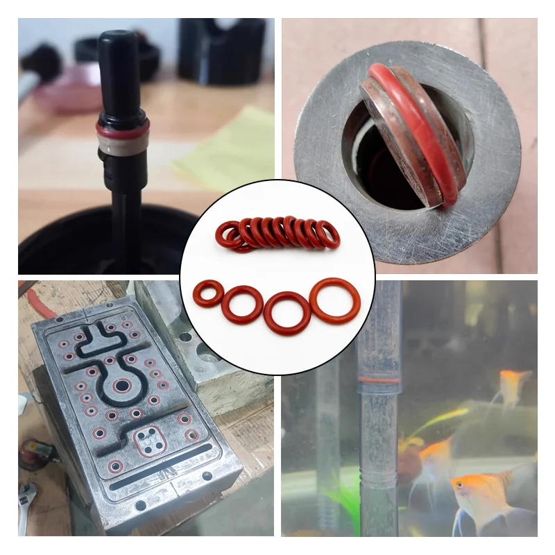 VMQ Dichtungs-O-Ringe Rote Silikonringe Dichtungssatz CS 1/1,5/1,9/2,4/3,1 Silikon-O-Ring Dichtungsscheiben O-Ring Silikagel-Kit – Detail 3