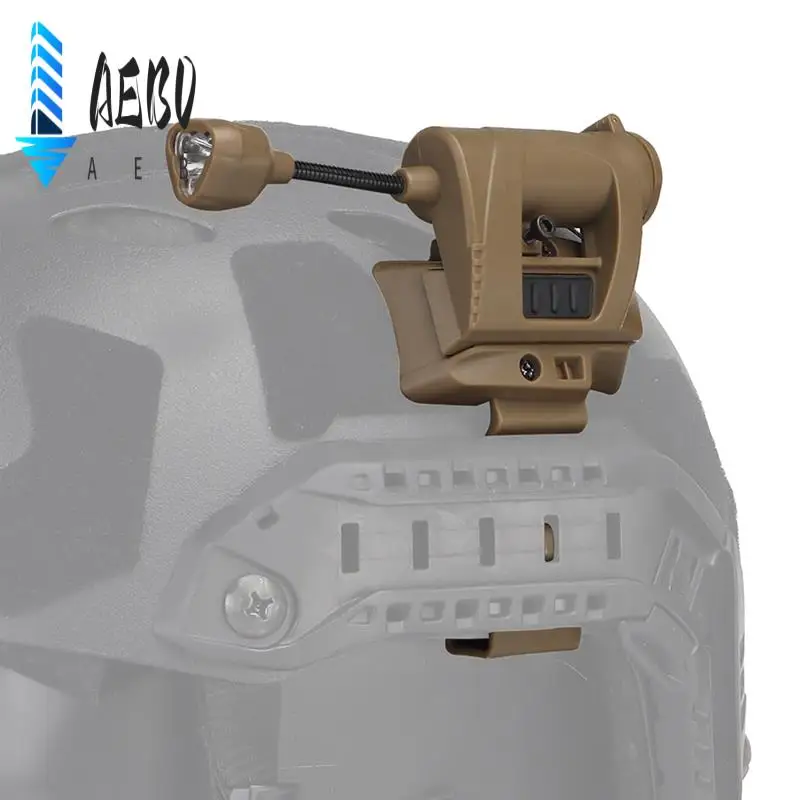 AEB0-Luce per casco per MPLS CHARGE Torcia elettrica 3 modalità Faro in nylon Lampada da esterno a risparmio energetico per caccia in campeggio