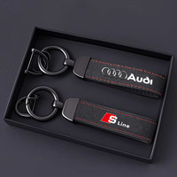 1Pcs Car Styling Keychain Ring Suede Key Accessories For Audi Sline A1 A3 A4 A5 A6 A7 A8 Q2 Q3 Q5 Q7 Q8 TTS B6 B8 C5 B9 S1 S5 S7