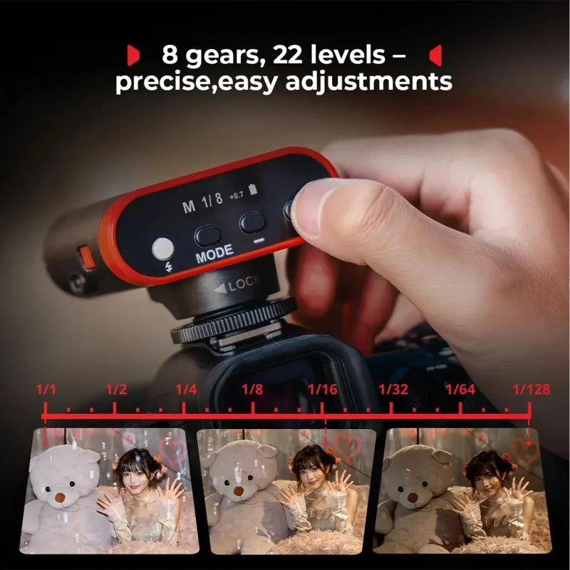 فلاش SmallRig RS20 Mini Speedlite/وحدة فلاش بحجم الجيب/تقدم 8 توقفات و22 مستوىًا من تعديل الضوء على شاشة OLED/5374