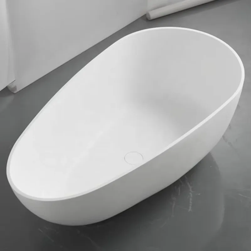 Bañera de SPA independiente de acrílico blanco moderno, baño de remojo interior de alta calidad para Hotel Villa, nuevo baño ovalado, SPA