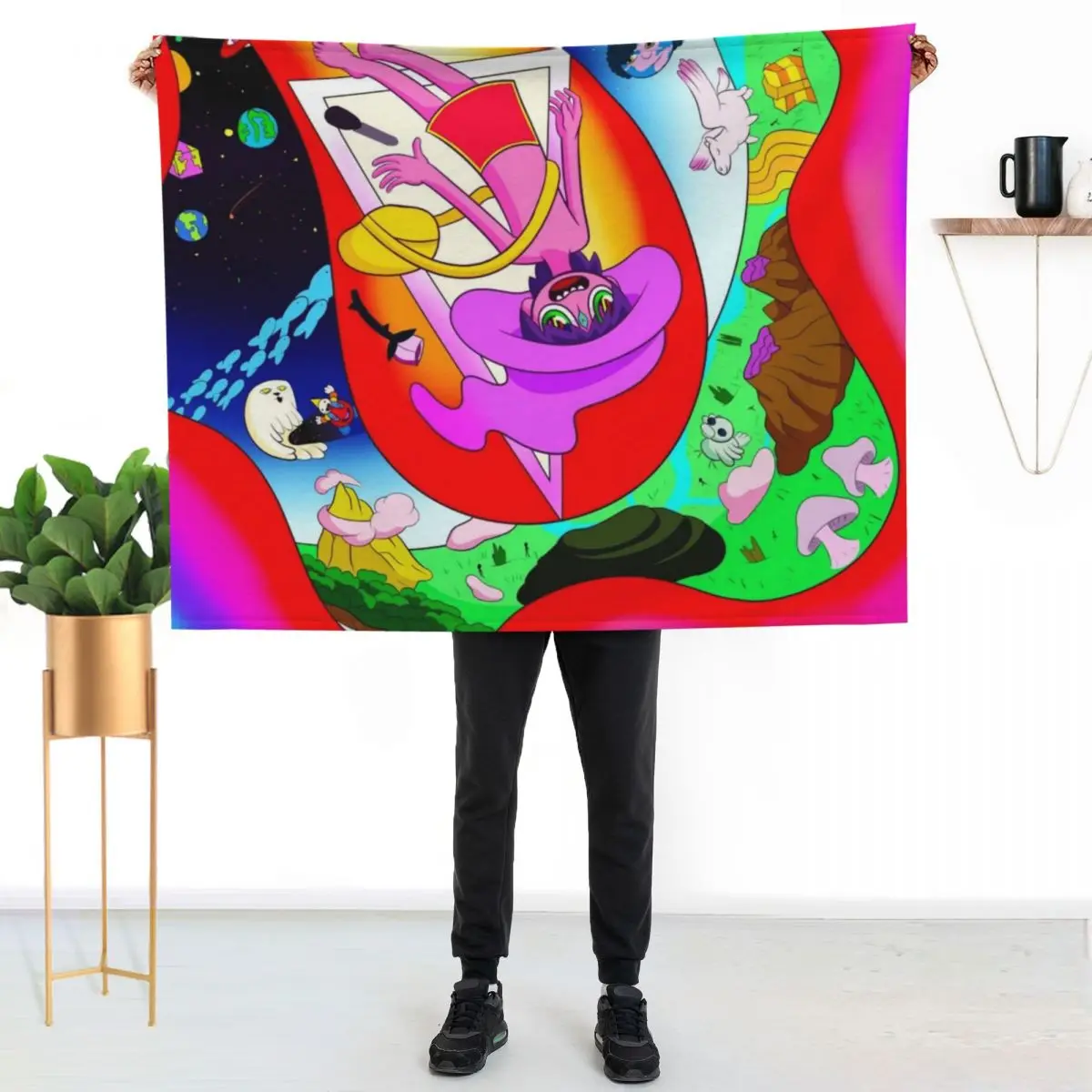 The Midnight Gospel Awesome Trippy Background Throw Blanket Luxury Throw Soft Big Flannel Winter beds decorative Furry Blankets