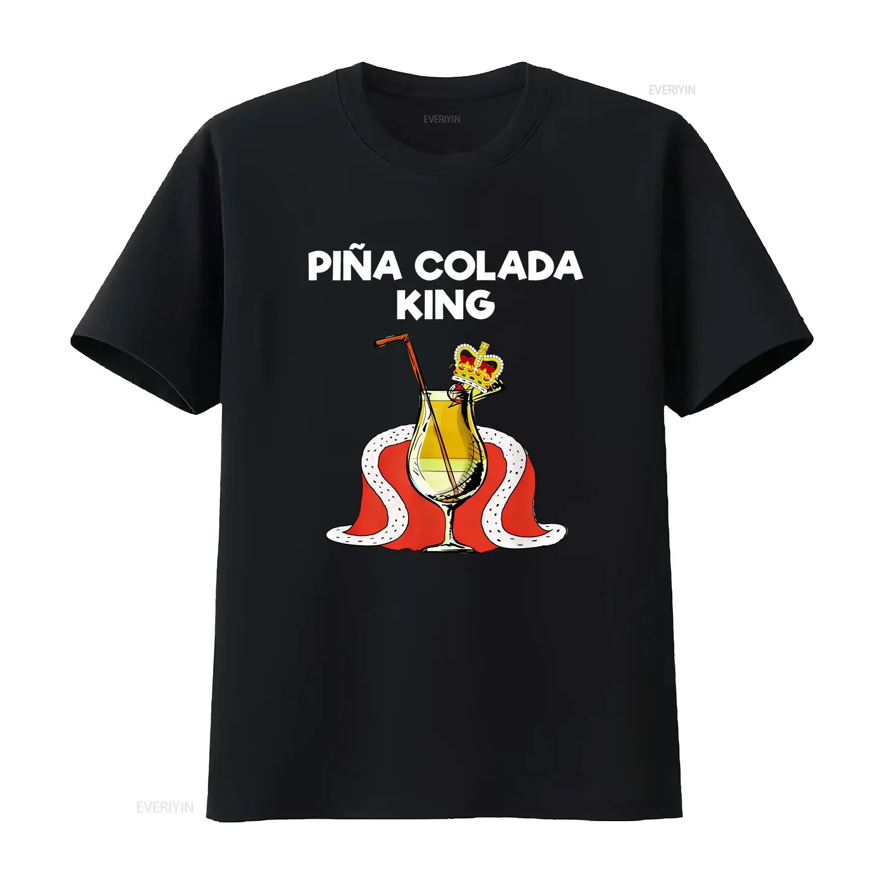 Pina Colada T shirt Funny King vintage Washed Soft Slightly Unisex Casual homme Versatile streetwear Breathable graphic