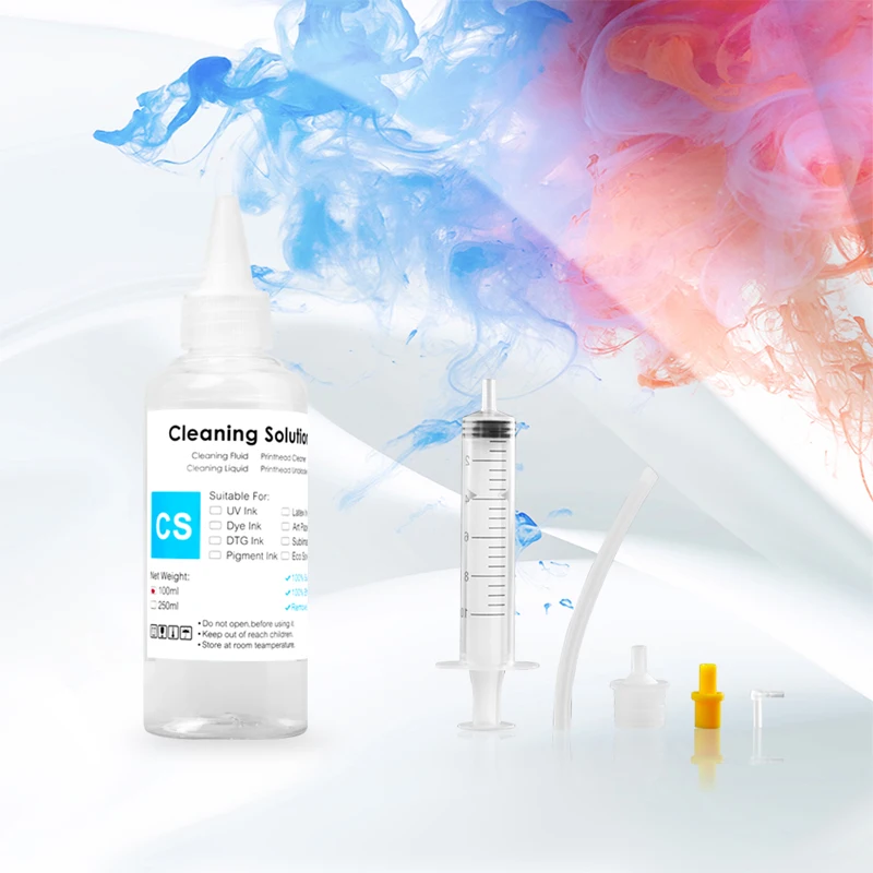 100ml Universal Cleaning Liquid for Sublimation Pigment Dye Art paper Ink Water Based Ink Cleaning Printhead Cleaner