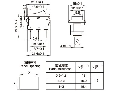 10pcs/lot G130 10*15mm SPST 2PIN ON/OFF Boat Rocker Switch 6A/250V For Auto Car Dash Dashboard Truck RV ATV Home Model KCD1