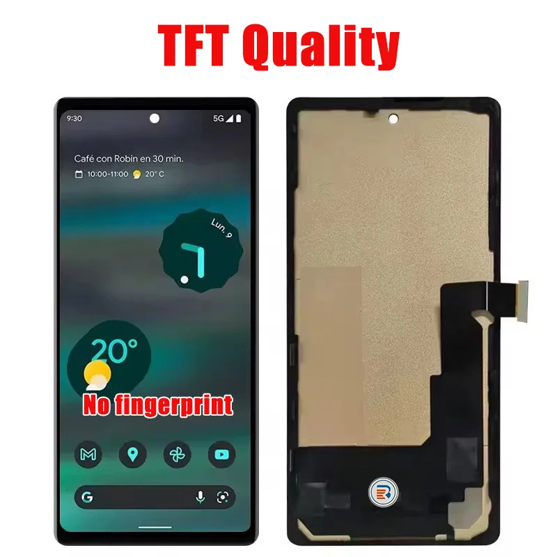 100% Tested tft quality For Google Pixel 6A GX7AS GB62Z G1AZG GB17L LCD Display Touch Screen Digitizer Pixel 6a Lcd with frame