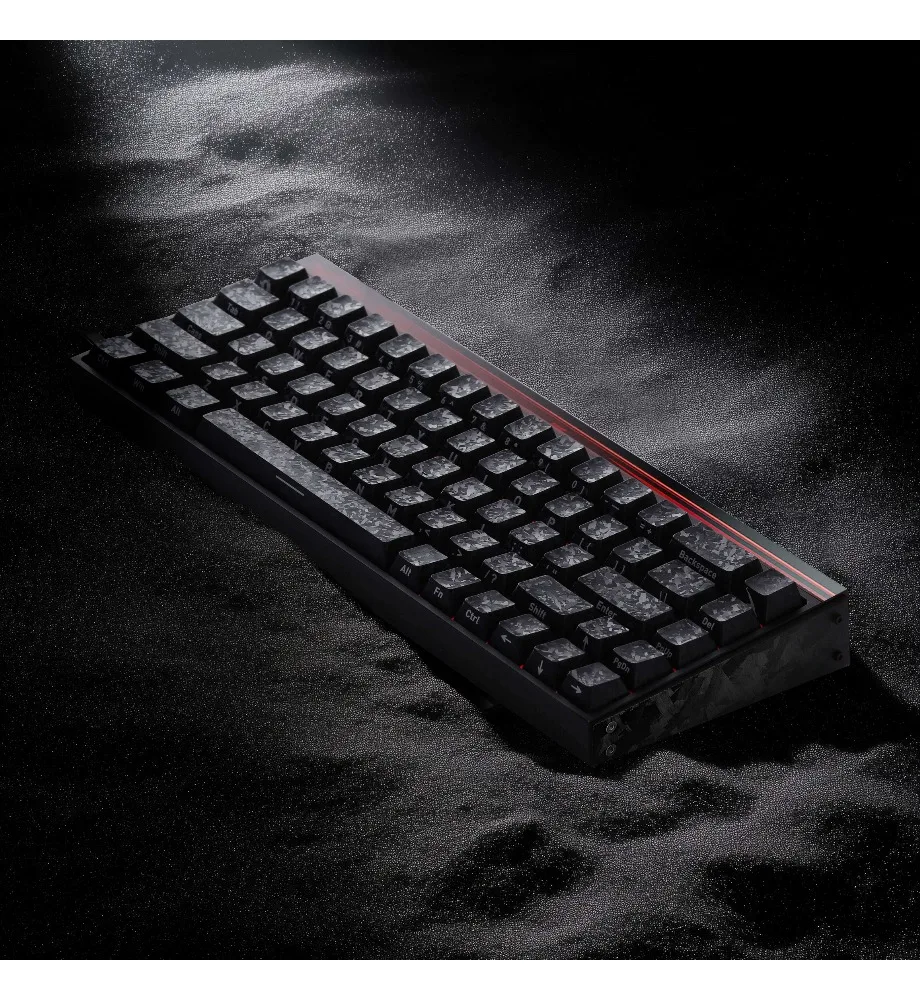 Keycap Personality Carbon fiber pattern keycap original side engraved opaque toner + PC forged carbon texture magnetic axis