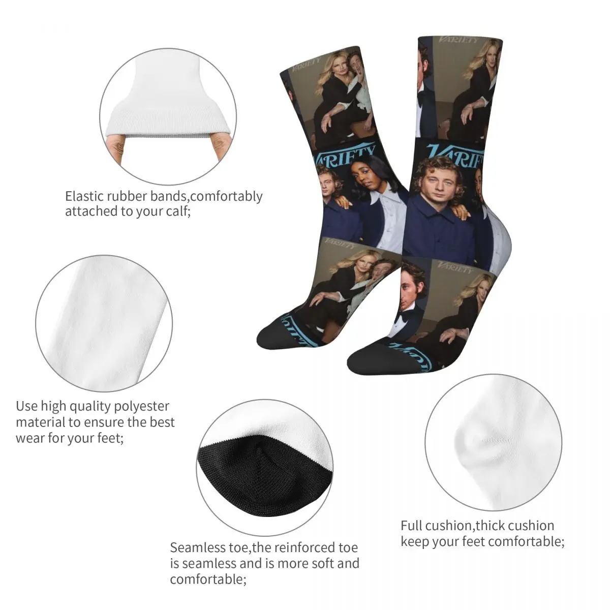 Jeremy Allen White Gift For Fan Theme Design Crew Socks Accessories for Women Cozy Dress Socks