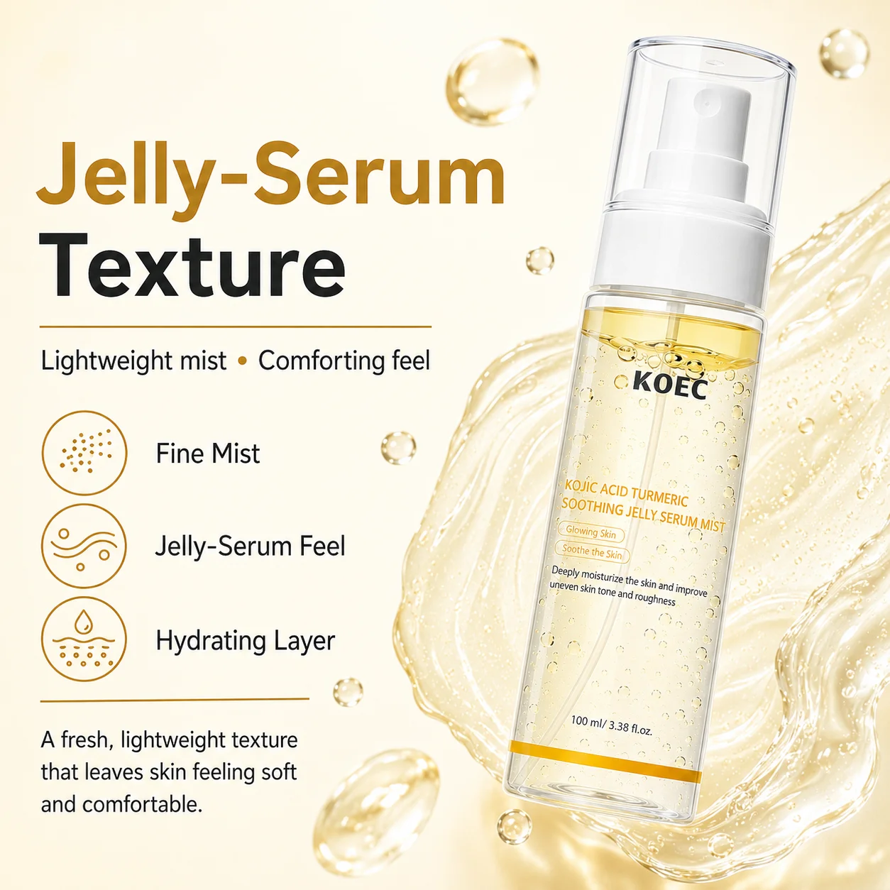KOEC Kojic Acid & Turmeric Jel - Hyaluronic Acid Serum 评论和价格