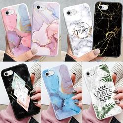 Fashion Marble Cover For iphone SE 2020 7 8 Plus Soft Protective Cases Silicone Coque Bumper Fundas For iphone 8+ SE2020 Shell