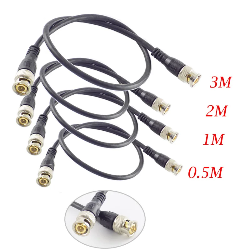 BNC Male to Male Adapter Double-head Cable BNC Connector Line Pigtail Wire For CCTV Camera Accessories w28