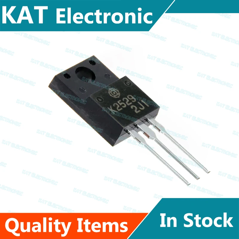 Lote de 5 unidades de marcado de TO-220F, 2SK2529, K2529, silicona, Canal N, MOS, FET