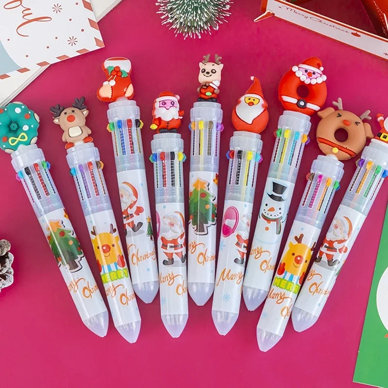 1PC Christmas Ballpoint Pen Gift Kids Cartoon Santa Claus Elk Pen For School Office Gift Christmas Party Favor Gifts Fillers