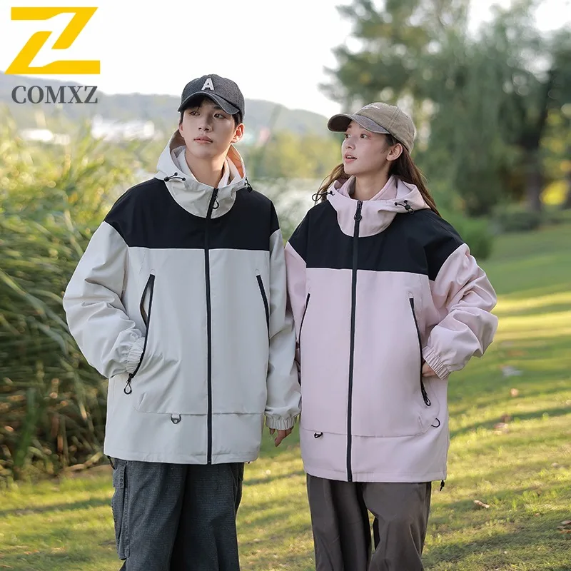 

COMXZ уличная куртка с капюшоном пара осень зима путешествия ветрозащитный водонепроницаемый альпинистский костюм повседневная куртка