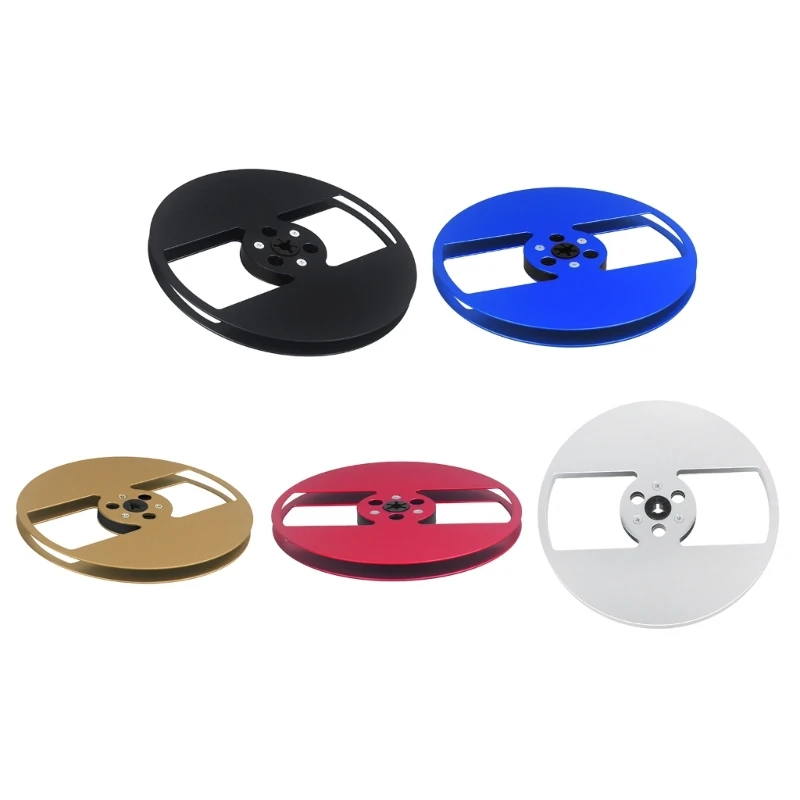 R91A Aluminum Alloy 1/4inch 7inch Empty Reel for Reel to Reel Tape Recorders 2 Hole Takeup Reel for Open Reel Sound Deck