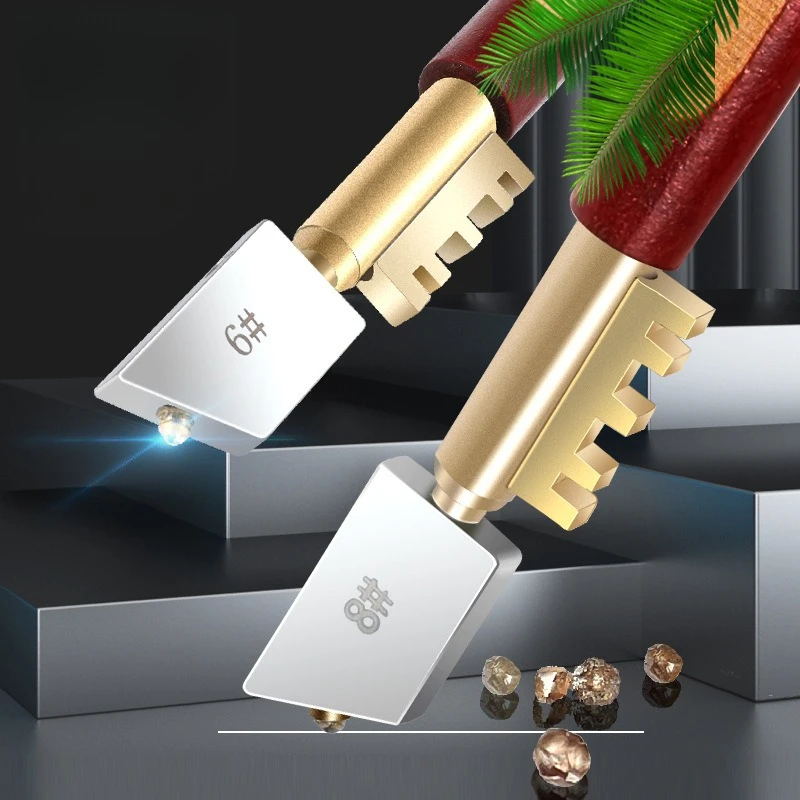 Single Diamond Glass Cutter Sharp Knife Silent Smooth Cutting Professional Household Glass Ceramic Floor Tile Divider Hand Tool