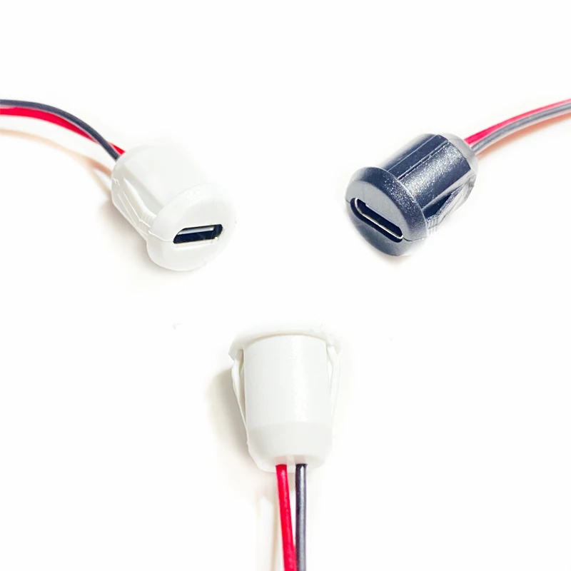 USB نوع C عالية الحالية شحن المقبس لوحة ، موصل الإناث للماء ، 2Pin