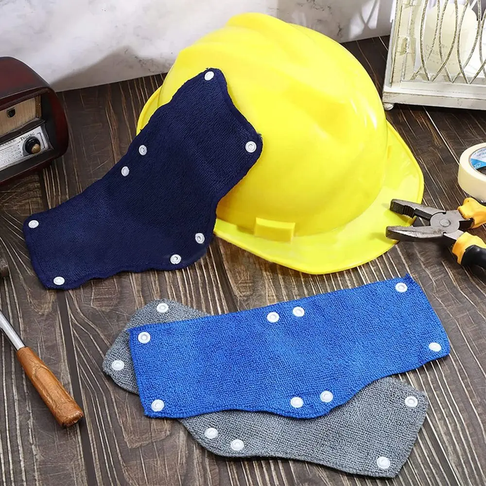 Soft Snap-On Helmet Lining Pad Black/Blue/Gray/Dark Blue Sweat Absorbing Helmet Accessories Cotton Helmet Sweat Band Work Place