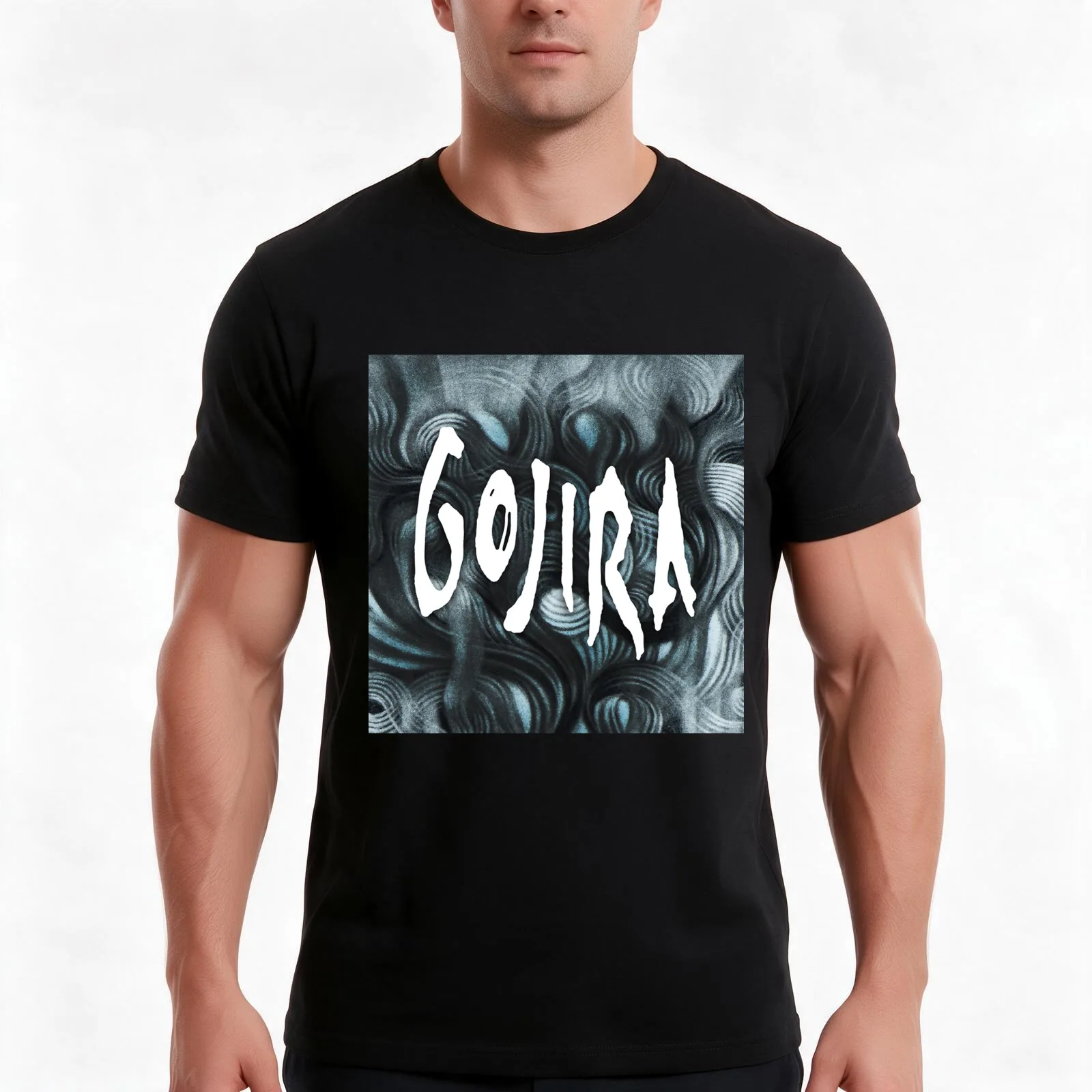 Gojira stranded T-Shirt, Summer Casual Cotton Tee, Oversized Streetwear Tops, Vintage Graphic Print, Loose Fit Short Sleeve