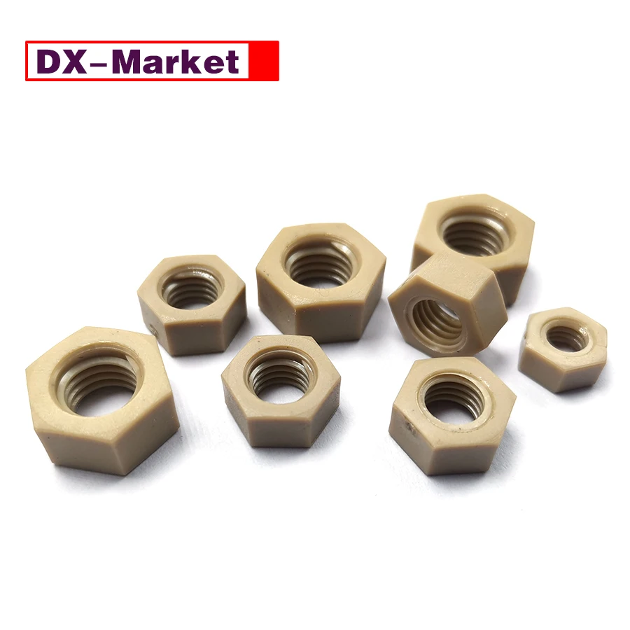 M3-M16 PEEK Hex Nuts ,Polyetherktone Special Plastic Nut ,F013