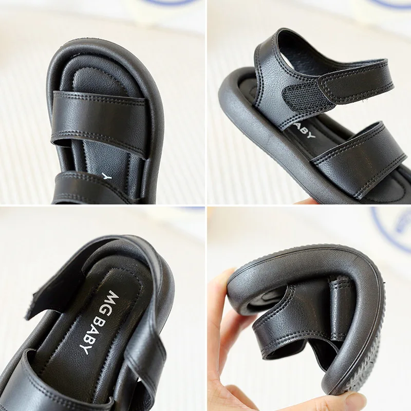 Sandálias de praia infantis, meninos, meninas, crianças pequenas, sapatos de verão, estilo simples, sapatos macios clássicos, 21-30, 2023