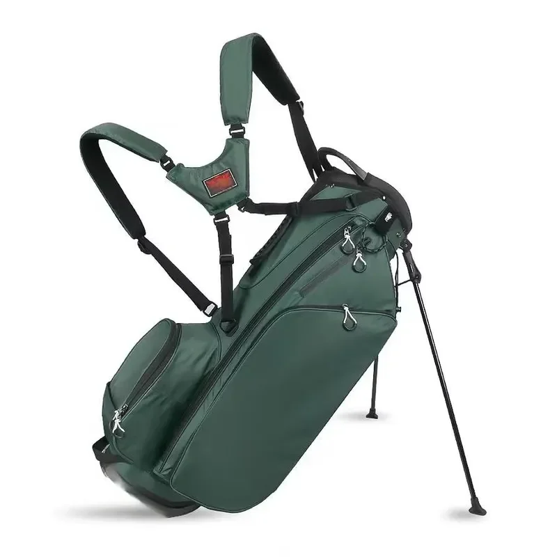 Golf Club Rack Bag - Lightweight and Durable Foldable PU Material Large Capacity Waterproof 4 Compartments 7 Pockets