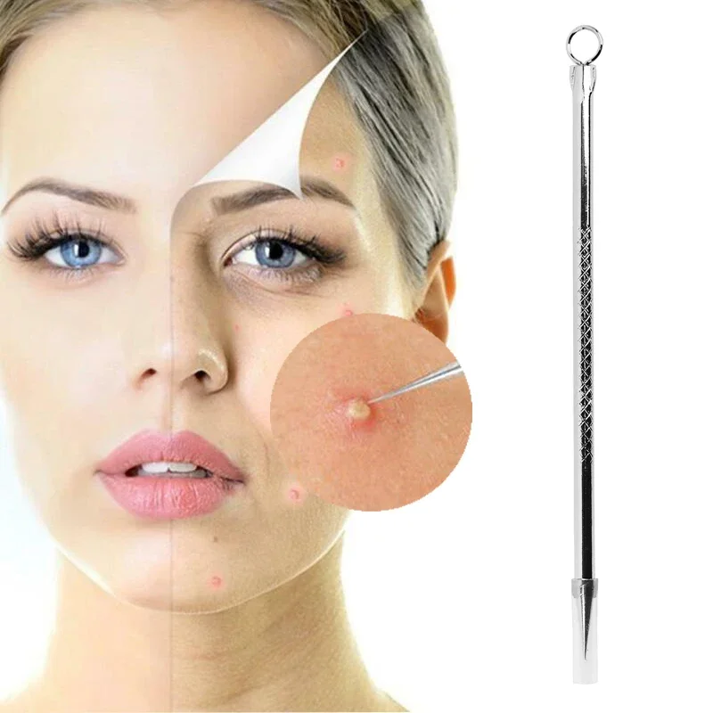 1PC Stainless Steel Blackhead Comedone Acne Blemish Extractor Remover Face Skin Care Pore Cleaner Needles Remove Accessories