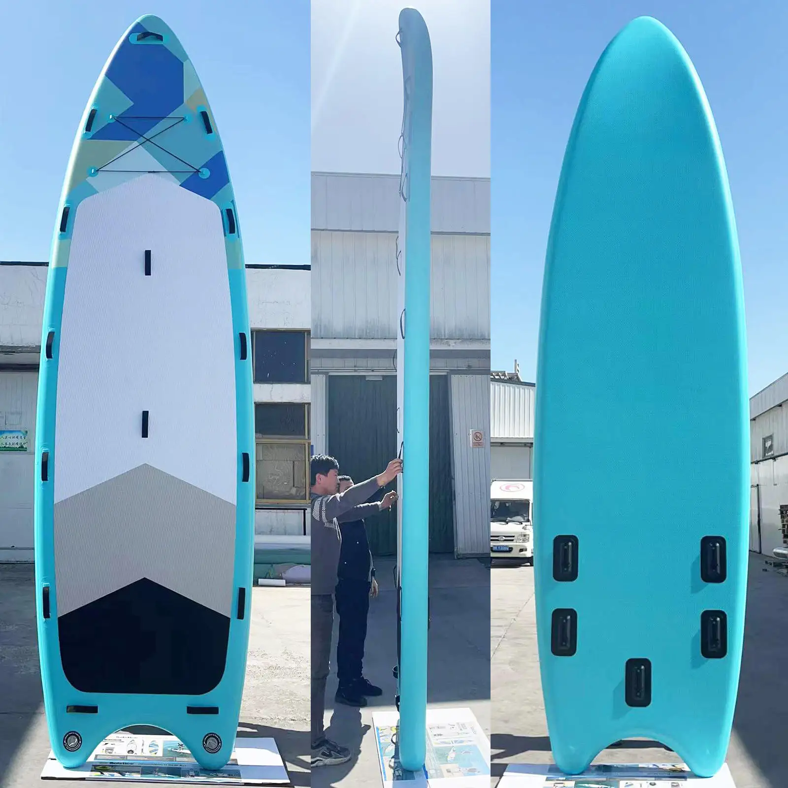 

Large Inflatable Stand Up Paddle Board Sup Isup Surf Fishing Water Sports Large Durable PVC Accessories Soft Paddle Board