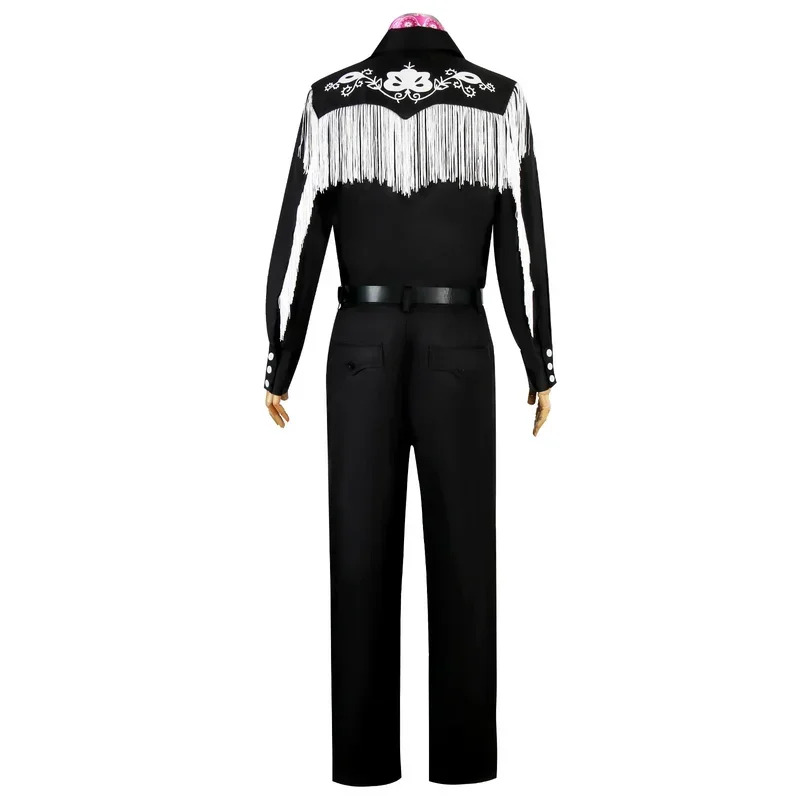 ZA01 Movie Barbi e Ken Косплей Костюм Для Мужчин Женская Одежда Барбье Принцесса Розовый Топ Брюки Ken Cos Черные Костюмы Для Взрослых Детей CoZa0@