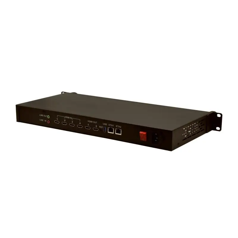 Codificador Enc4 Codificador HDMI 4K HD de 4 canales h265 grabación y transmisión en vivo SRT RTMP