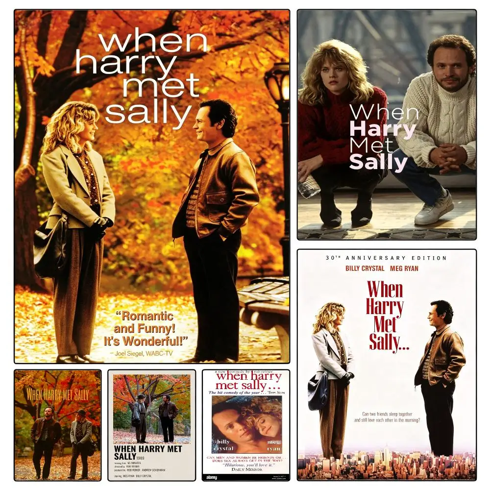 movie When Harry Met Sally Poster Poster Waterproof HD Unframed Self‑Stick Decor Wall Art for Home Room Decoration Gift