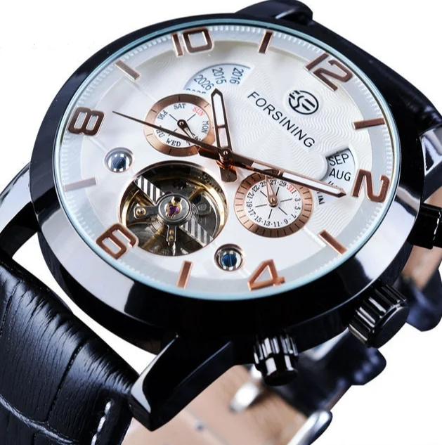 Hot selling 2024 new men\'s automatic mechanical watch year month calendar display watch shipped within 48 hours