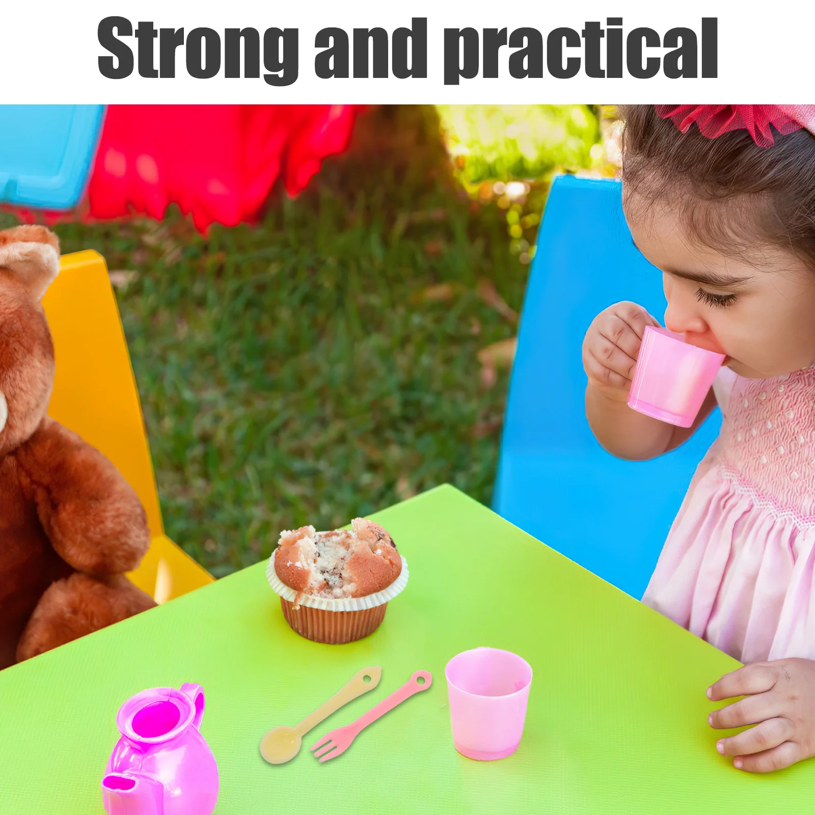 40Set Miniatuur Poppenhuis Gebruiksvoorwerpen Kleurrijke Plastic Mini Lepels Vorken Kleine Keuken Accessoires voor Creatieve Mini Huis Decor