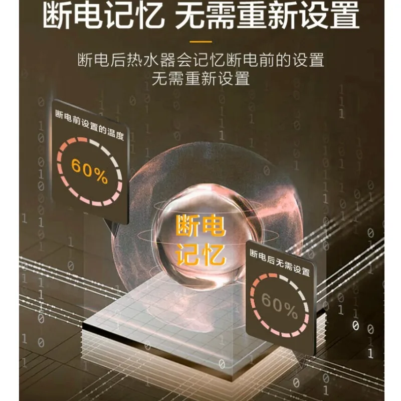 No Punching Electric Water Heater, Vertical Flat Lying Type for Household, Hair Salon, RV Small Bath