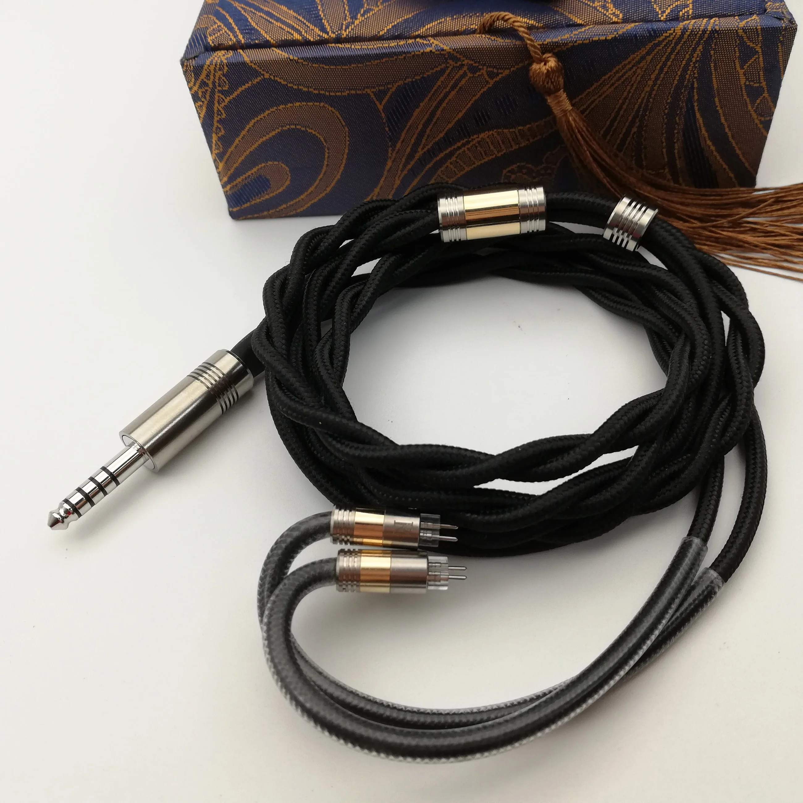 Hichlass-Mifiman/fiio/iemケーブル用の金メッキ銀メッキグラフェンダーケーブル,2ピン,0.78またはmmcxケーブル