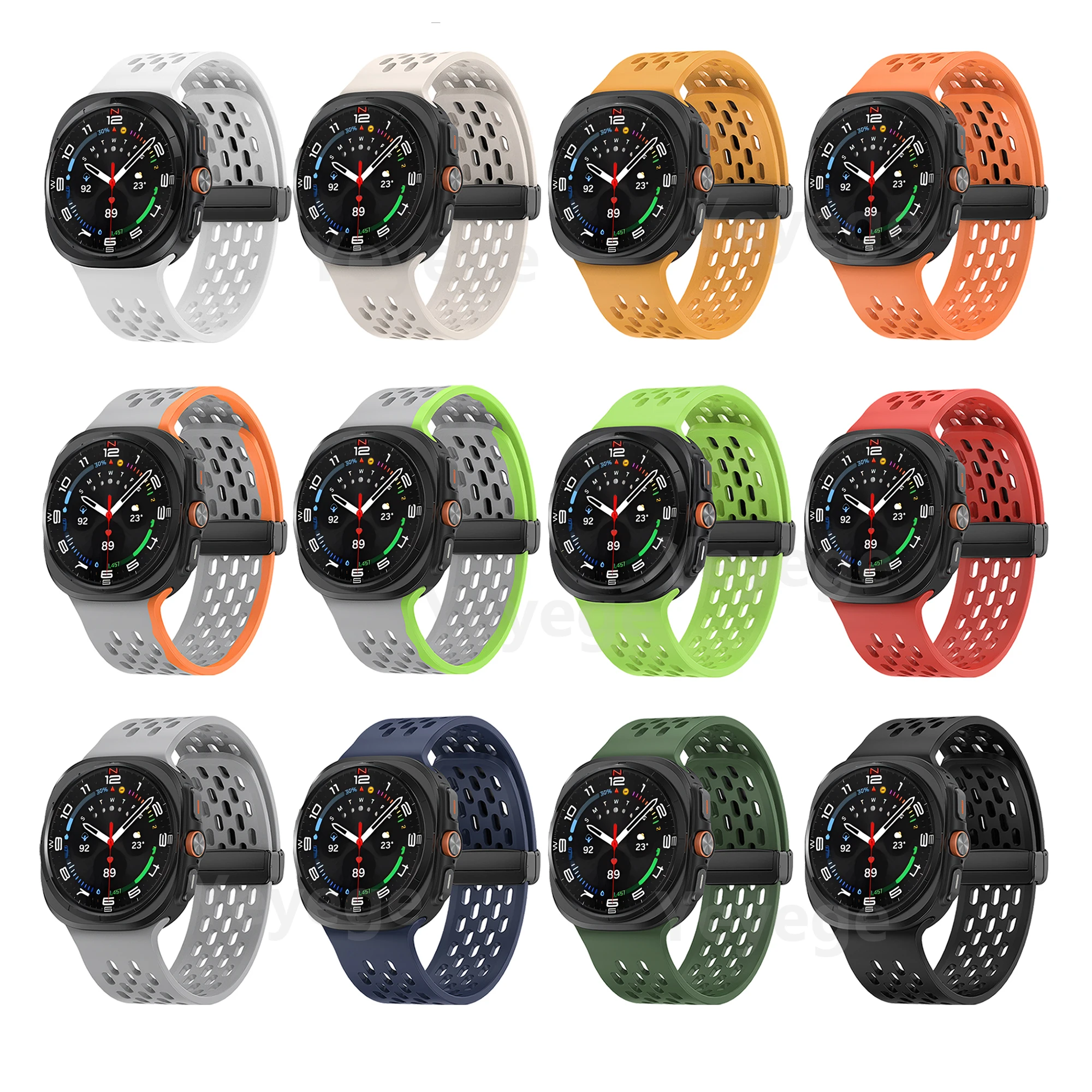 Magnetic D Buckle Strap For Samsung Galaxy Watch Ultra 47mm LTE Bracelet Breathable No Gaps Watchband Galaxy Ultra 47MM Correa image 2