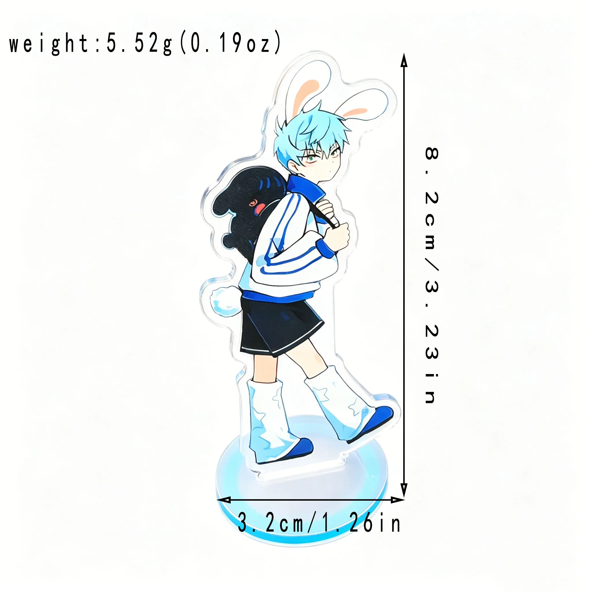 Alien Stage Acrylic Stand Figure, Ivan Till Rabbit Ear Anime Character Desktop Display Plate, Manga Tabletop Decoration view 5