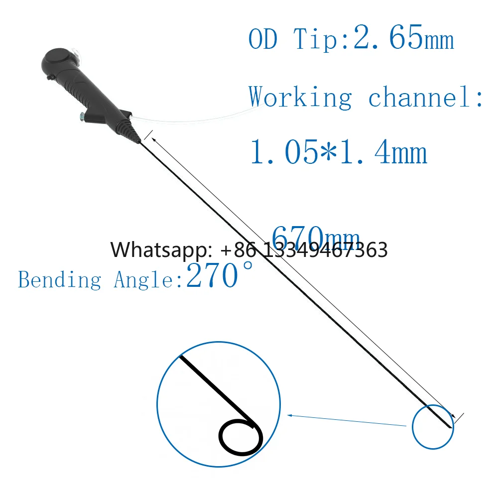 OEM/ODM Disposable Digital Flexible Ureteroscope  with High-Resolution 400*400 HD Image Sensor and Camera Sensor
