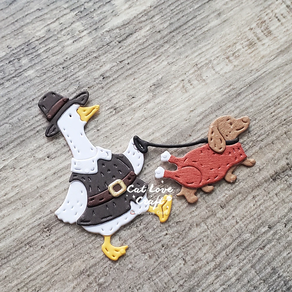 Halloween Thanksgiving Gans Wurst Hund Metall-Stanzformen Scrapbooking Schablone Stanzformen Kartenherstellung Basteln Prägung Neue Stanzformen – Detail 12