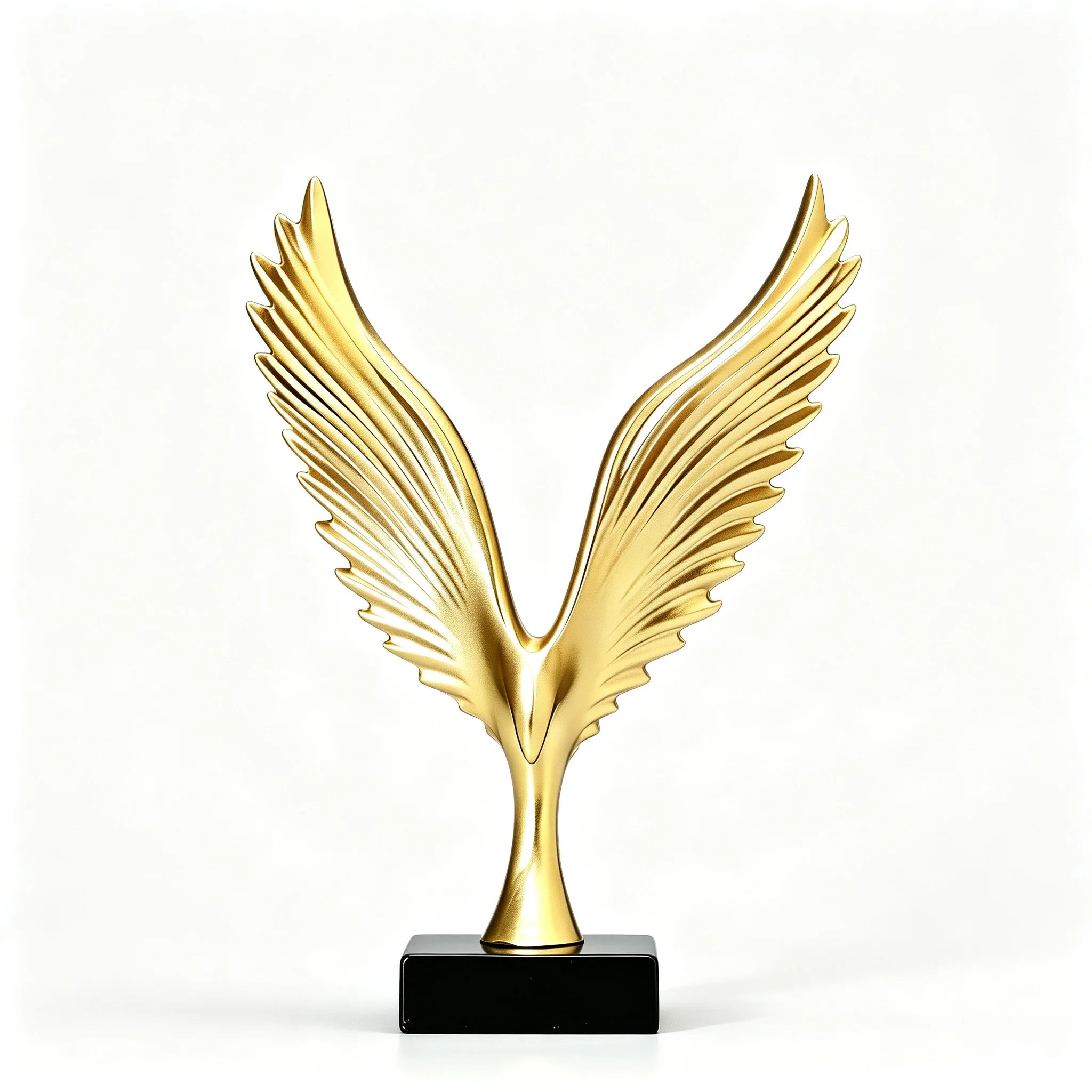 Resin Eagle Wing Sculpture Desk Ornament, Dapeng Spread Wings Statue, Freedom Success Symbol Home Decor, Office Trophy Tabletop