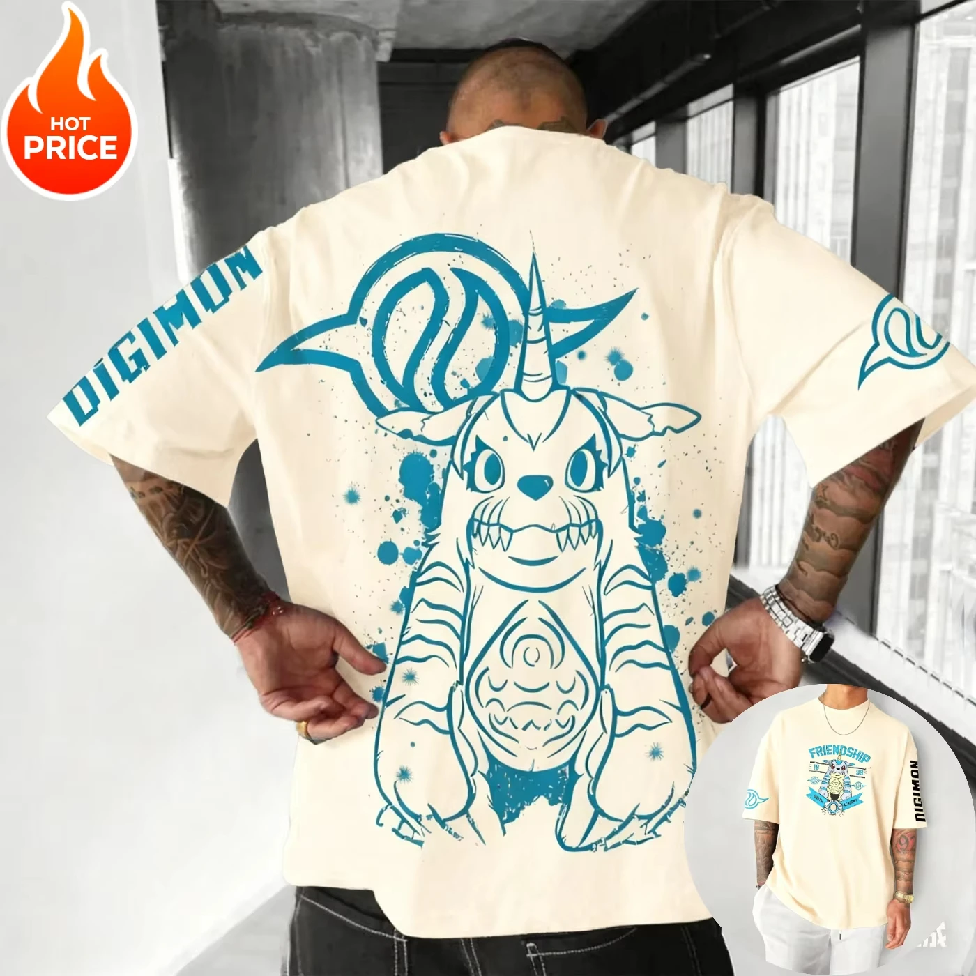 เสื้อยืดลายการ์ตูนดิจิมอน กาบูมอน อนิเมะ 2026 สไตล์ฮาราจูกุสุดฮิต เสื้อวินเทจแนวสตรีทสำหรับผู้ชาย เสื้อยืดลำลองสำหรับผู้หญิง เสื้อยืดแขนสั้นผ้าฝ้ายสำหรับเล่นกีฬา