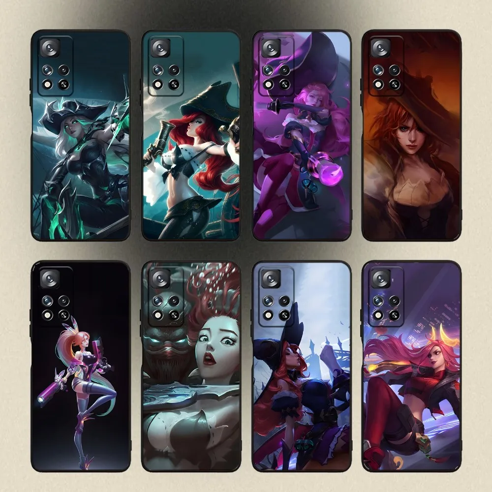 Game Miss Fortune L-League of Legends Phone Case For Samsung Galaxy A20,A21s,A22,A31,A32,A52,A53,A72,73,A80,A91 Soft Black Cover