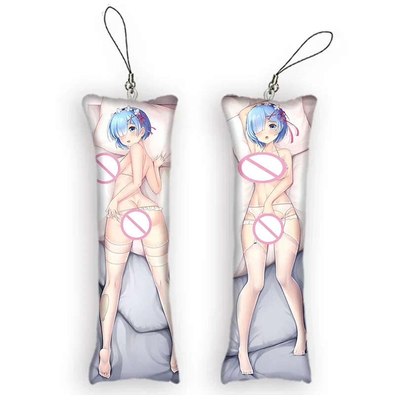 

Anime Keychain Re:Zero Rem Mini Dakimakura Pendant 3D Print Hanging Ornament Cute Otaku Small Body Pillow Pendants