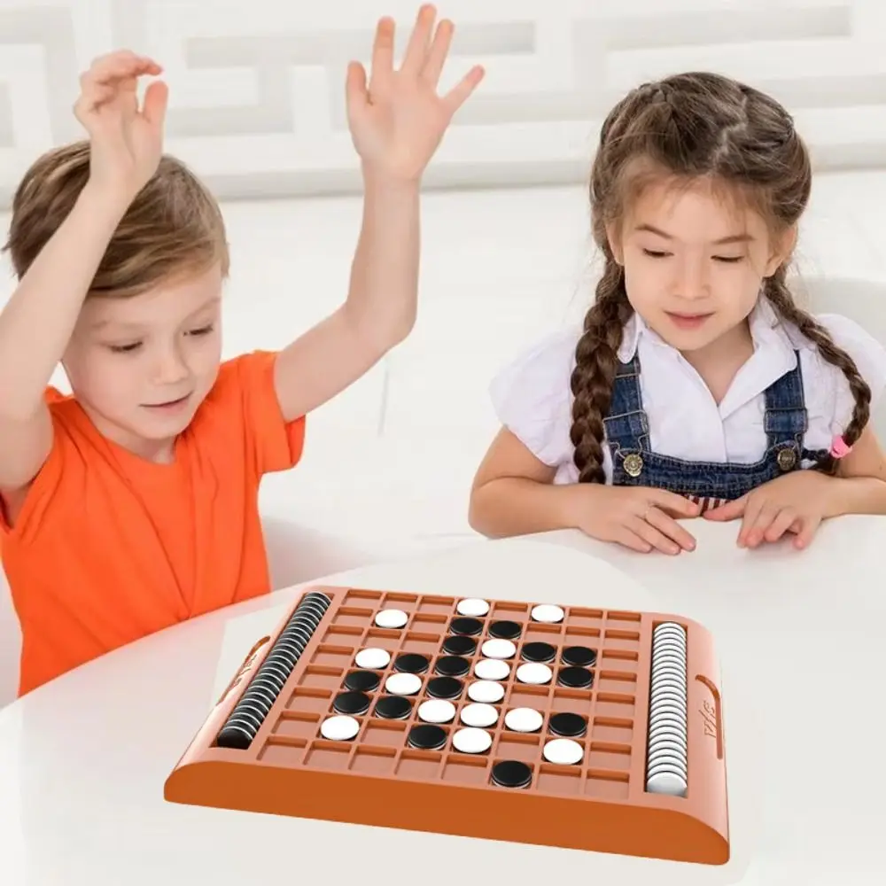 

Настольная игра, черно-белая шахматная доска, сенсорная флип, портативная детская перевернутая шахматная забавная интерактивная доска для родителей и детей
